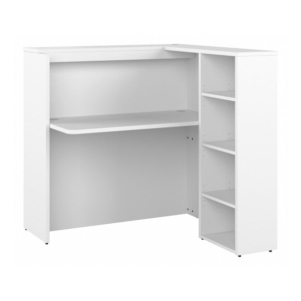 Shop Bush Furniture for you Studio C 48W Privacy Desk with Shelves 02 SCD248WHK  color white