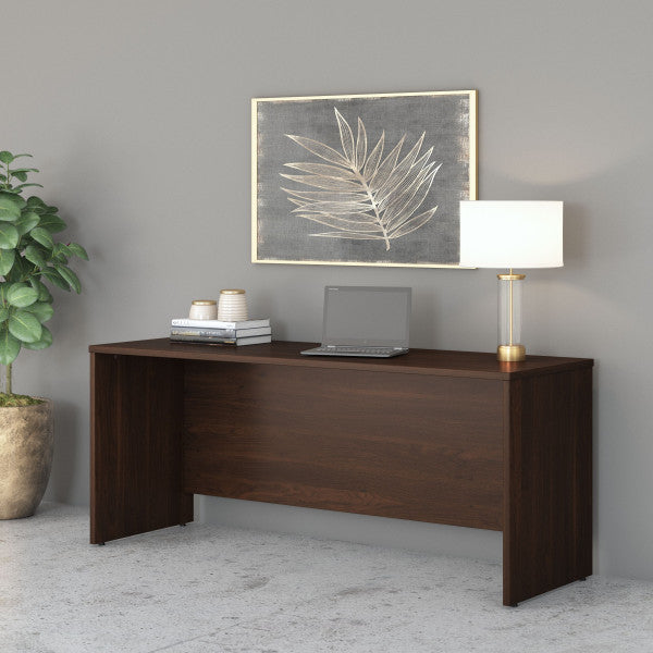 Shop Bush Furniture for you Studio C 72W x 24D Credenza Desk 01 SCD372BW-Z  color black walnut