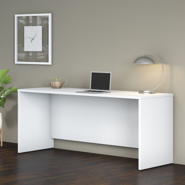 Shop Bush Furniture for you Studio C 72W x 24D Credenza Desk 01 SCD372WH  color white