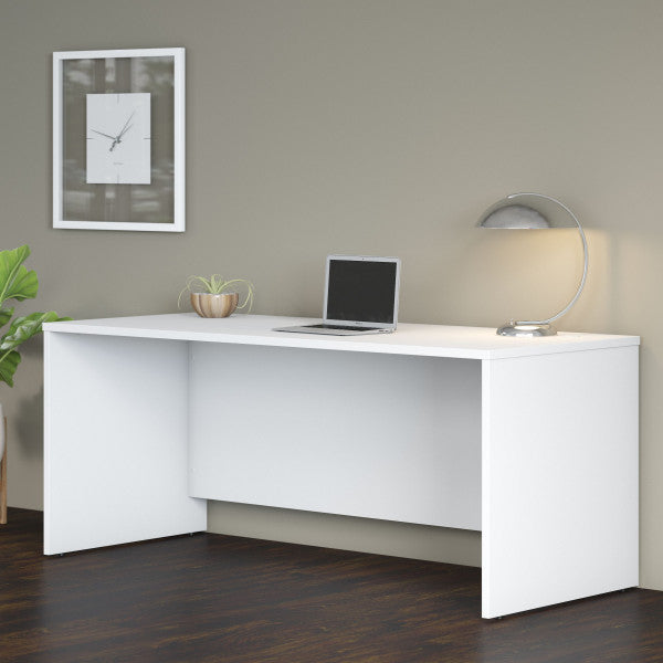 Shop Bush Furniture for you Studio C 72W x 30D Office Desk 01 SCD272WH  color white