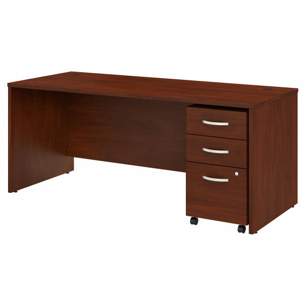 Shop Bush Furniture for you Studio C 72W x 30D Office Desk with Mobile File Cabinet 02 STC013HCSU  color hansen cherry