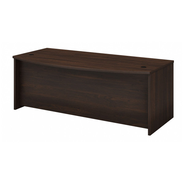 Shop Bush Furniture for you Studio C 72W x 36D Bow Front Desk 02 SCD172BW  color black walnut