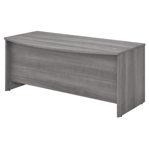 Shop Bush Furniture for you Studio C 72W x 36D Bow Front Desk 02 SCD172PG  color platinum gray