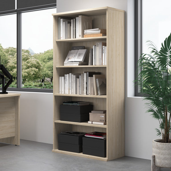 Shop Bush Furniture for you Studio C Tall 5 Shelf Bookcase 01 SCB136NE  color natural elm