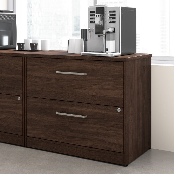 Shop Bush Furniture for you Vista 2 Drawer Lateral File Cabinet 01 VSF136BWSU  color black walnut