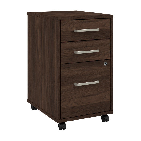 Shop Bush Furniture for you Vista 3 Drawer Mobile File Cabinet 02 VSF116BWSU  color black walnut