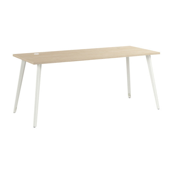 Shop Bush Furniture for you Vista 72W x 30D Computer Desk with Splayed Metal Legs 02 VSD172NE  color natural elm