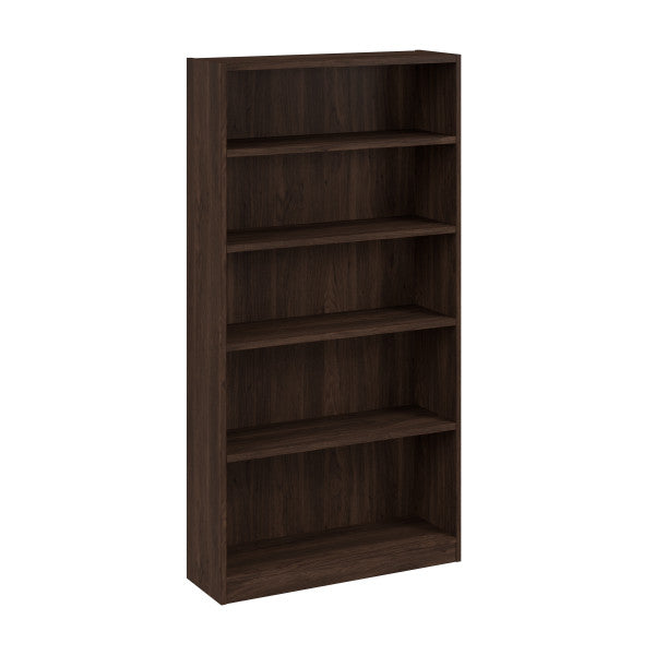 Shop Bush Furniture for you Vista Tall 5 Shelf Bookcase 02 VSB12453-Z  color black walnut