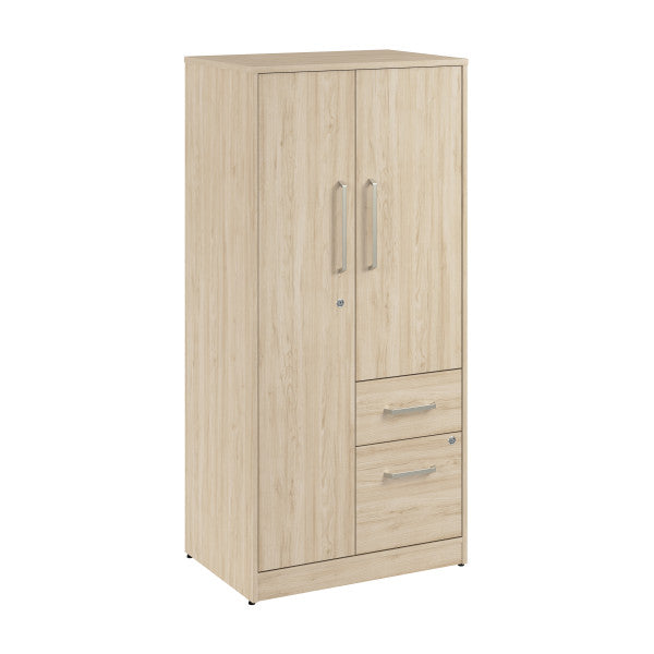 Shop Bush Furniture for you Vista Wardrobe Cabinet with Drawers 02 VSS130NEK  color natural elm